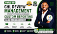 do ghl review management prospecting dashboard custom reporting lead management