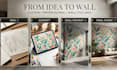 create custom mural wall specific design and mockup artwork for restaurant walls
