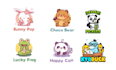 do kawaii chibi animal mascot logo design