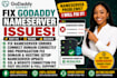 fix godaddy nameserver issues connect domain fix dns cpanel hosting domain