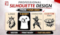 create professional black silhouette logo from your photo