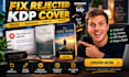 fix rejected KDP cover, resize and resign your book cover