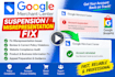 fix google merchant center suspension and misrepresentation issues