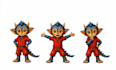 cute creature character turnaround, pose expression sheets
