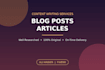 write SEO friendly blog and website content