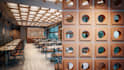 design 3d restaurant interior, cafe design, bar interior