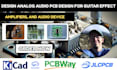 analog audio pcb design for guitar effects,mic preamp,amplifier and audio device