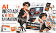 create 2d, 3d kids abc learning video, kids learning animation video