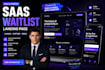 design a saas landing page with a high converting waitlist