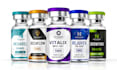 design peptide, vial, product label design, packaging design