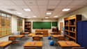 design modern school interior, classroom, library, lecture room, nursery design