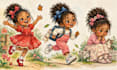 design unique children book characters with poses and expressions