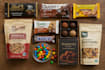 do food, chocolate, chips, candy, protein bar, snacks wrapper packaging