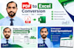 convert PDF to excel and format your spreadsheet