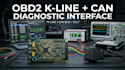 create custom obd2 ecu interface with k line and can bus communication