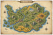 design a detailed fantasy world map with unique locations