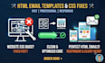 code HTML email templates and fix CSS bugs