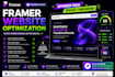 optimize your framer website for speed, SEO, responsiveness and conversions