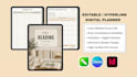 editable etsy digital planner kdp journal hyperlinked planner canva design