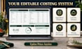create a custom excel recipe costing and food cost calculator