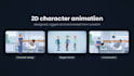 create 2d character animation and  video cartoon animation