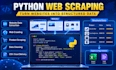 do python web scraping, data extraction, web crawling and website scraping