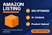 do amazon product listing and product upload with SEO