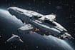 create cool 3d spaceship interior illustrations