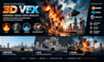 create cinematic 3d vfx, fire, smoke, water, and destruction