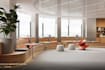 redesign 3d architectural mixed use building, office layout,cafe interior render