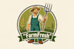 do agricultural farmer mascot logo design