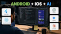 develop flutter, react, native ai mobile app android ios app with ai integration