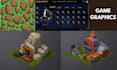 design game graphics, game interface, UI and 2d graphics