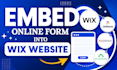 embed online form jotform goggle form type form into your wix website