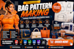 create digital handbag backpack totes bag sewing pattern design and techpack pdf