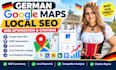 do german google maps, gmb local seo citations, directories, site ranking