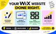 design wix website, redesign wix website, wix website design or wix ecommerce