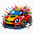 make your car into a chibi style car cartoon