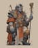 create a grimdark sci fi warhammer 40k inspired character