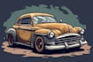 create rat fink cartoon car style tshirt illustration