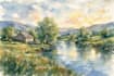 paint landscapes in watercolor