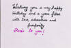 provide handwritten notes, letters and invitations
