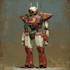 create futuristic sci fi robot character art