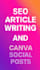 do content writing and canva designp