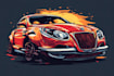 draw your car into vector cartoon portrait