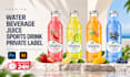 design a premium water bottle label and beverage packaging