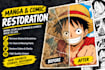 professionally restore manga pages