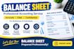 prepare financial statements and balance sheet