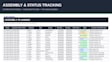 create an excel tracker for machines, assembly and resources