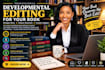 provide developmental editing for your book